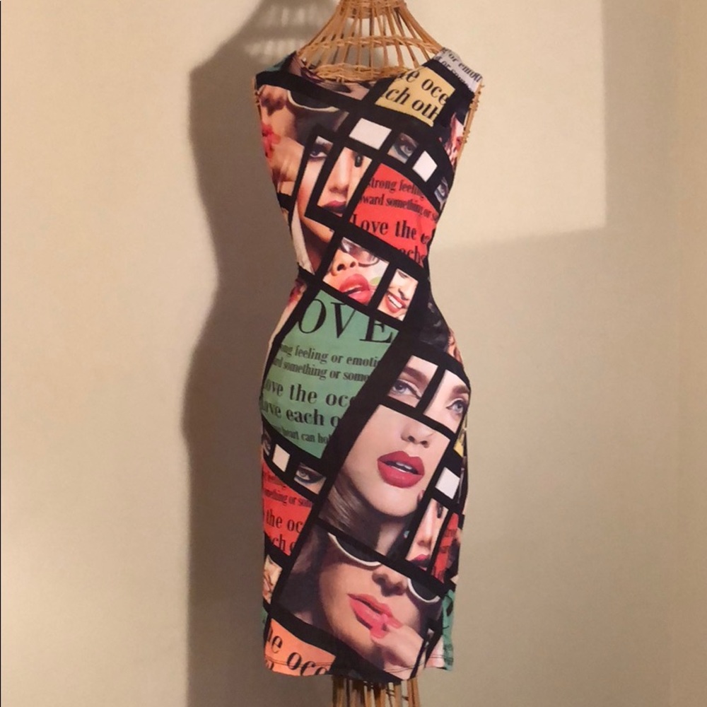 Lady printed glam dress💄💕🌺💋